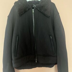 ATHLETA Jacket Womens Medium Westbound Sherpa Black Full Zip